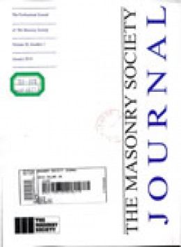 Masonry Society Journal